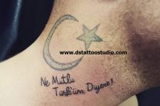 ay yıldız dövme modelleri