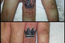 parmak dövme-cover up tattoo