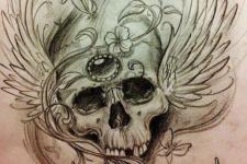 kuru kafa dövme modelleri - skull tattoo