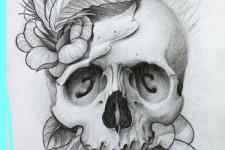 kuru kafa dövme modelleri - skull tattoo