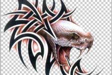 tribal yılan dövme modelleri