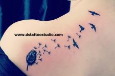 şeytan tüyü dövme modelleri ,  Karahindiba tattoo