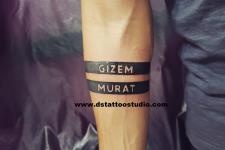 3 çizgi kol bandı dövmeler