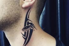 tribal dövme modelleri boyun , kol bilek 